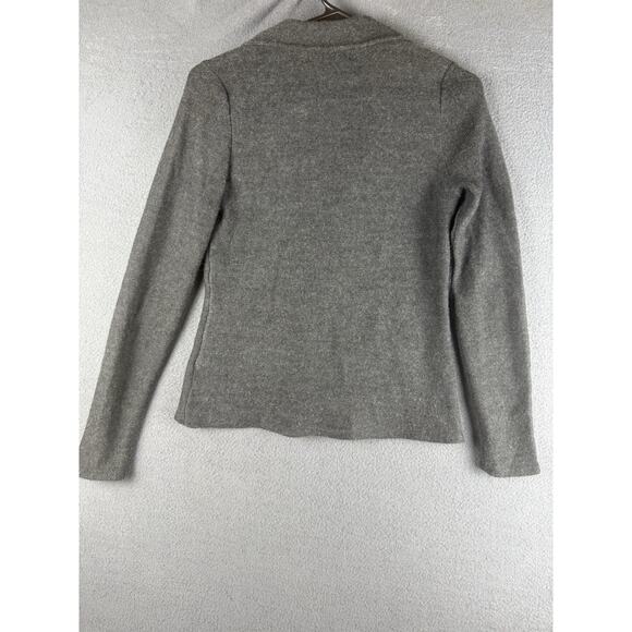Tahari Women's S Merino Wool Blend Button Front Cardigan Sweater Blazer Gray - Picture 7 of 8